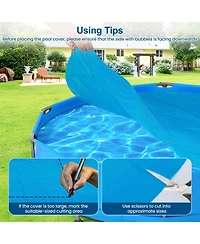 Sugift 8 ft Round Solar Pool Cover 12 Mil for In Ground Pools