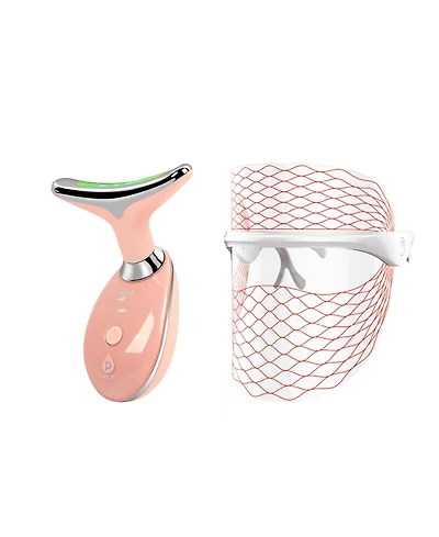 Pursonic Advanced Anti-Aging & Sculpting Skincare Set – 7-in-1 Led Light Therapy Face Mask & Sculpting Wand