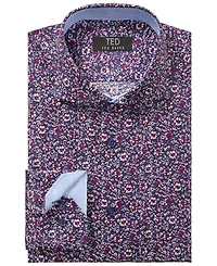 Ted Baker Men's Floral Print Slim Fit Dress Shirt