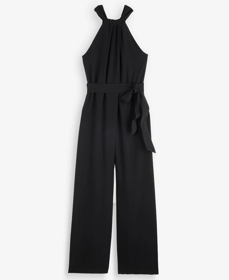 I.n.c. International Concepts Women's Halter-Neck Sleeveless Wide-Leg Jumpsuit, Macy's Exclusive