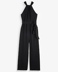 I.n.c. International Concepts Women's Halter-Neck Sleeveless Wide-Leg Jumpsuit, Macy's Exclusive