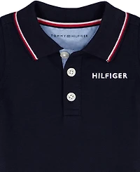Tommy Hilfiger Baby Boys' Striped Trim Pique Polo Shirt & Corded Shorts, 2-Piece Set