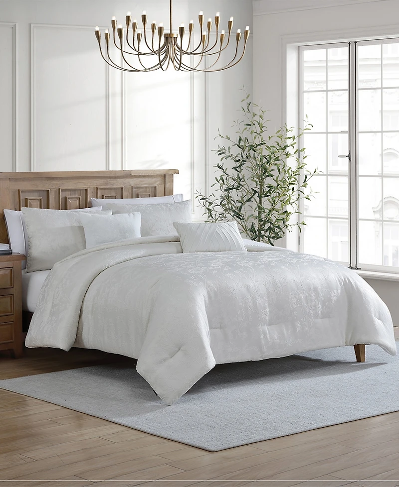 Vcny Home Nikka Jacquard Floral 5-Pc. Comforter Set