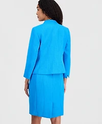 Kasper Women's Collarless Open Front Blazer