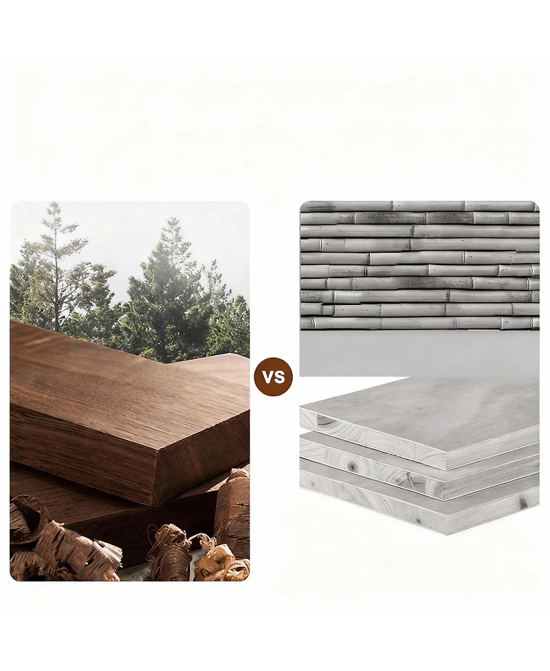 Yigii Solid Wood Cactus-Style Coat Rack, 6 Hooks, 3 Height Settings