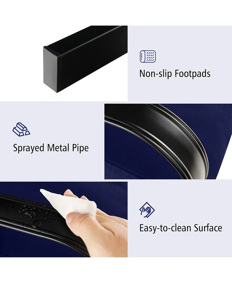 Sugift Patio Glider Rocking Chair with Thick Cushion and Armrests