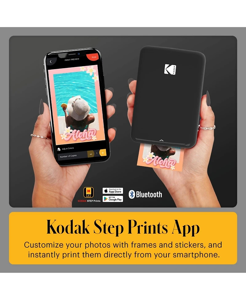 Kodak Step Mobile Instant Photo Printer 2" x 3"