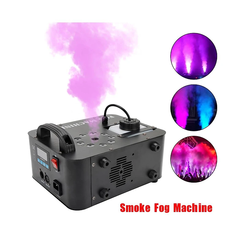 Artudatech 900W Party Fog Machine with Rgb Lights and Remote Control 15000 Cfm Output