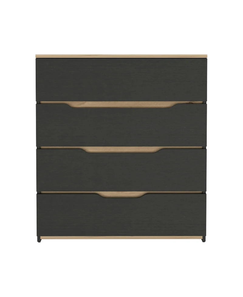 Flynama Four Drawer Dresser Modern Superior Top 35.03 inch Wide 13.77 inch Deep Storage Organizer for Bedroom