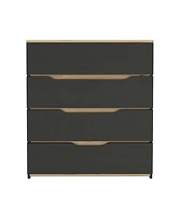 Flynama Four Drawer Dresser Modern Superior Top 35.03 inch Wide 13.77 inch Deep Storage Organizer for Bedroom