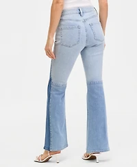 I.n.c. International Concepts Women's Colorblocked High Rise Flare Jeans, Macy's Exclusive