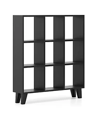 Slickblue 9-Cube Storage Bookcase with Removable Shelves and Lifted Base