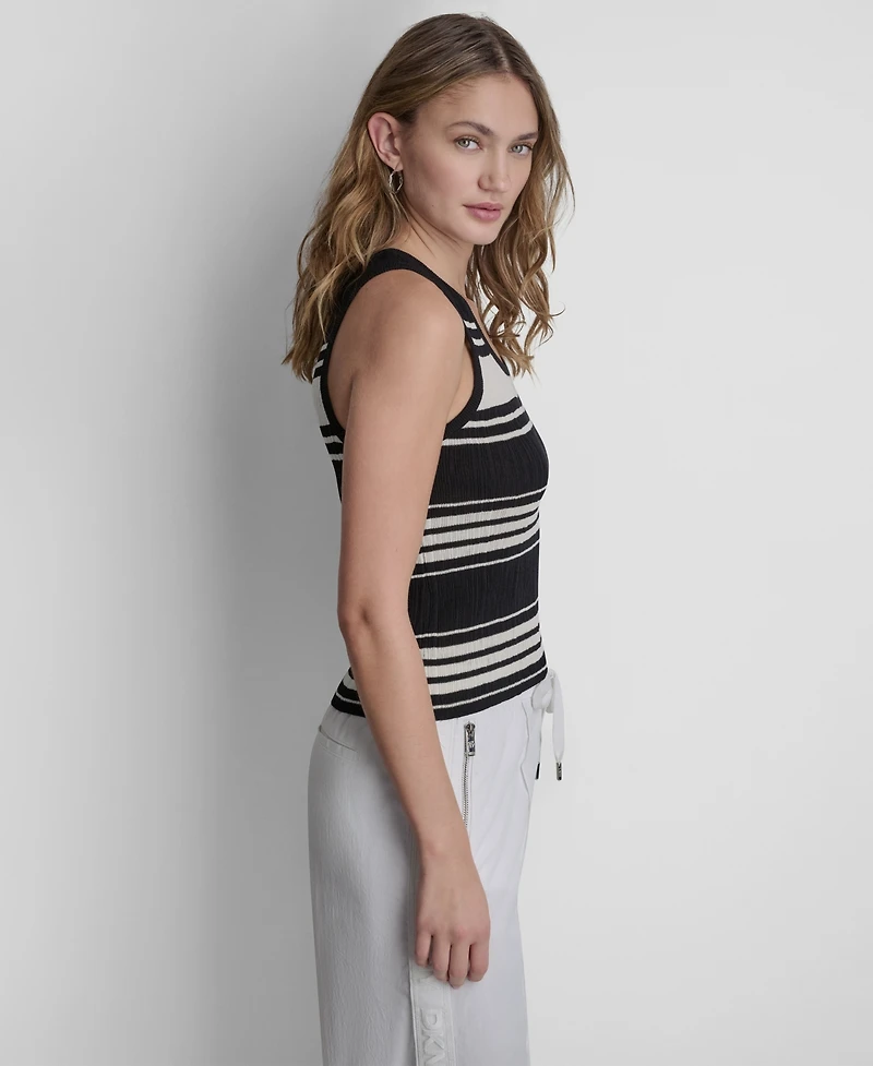 Dkny Women's Striped Sweater Tank Top