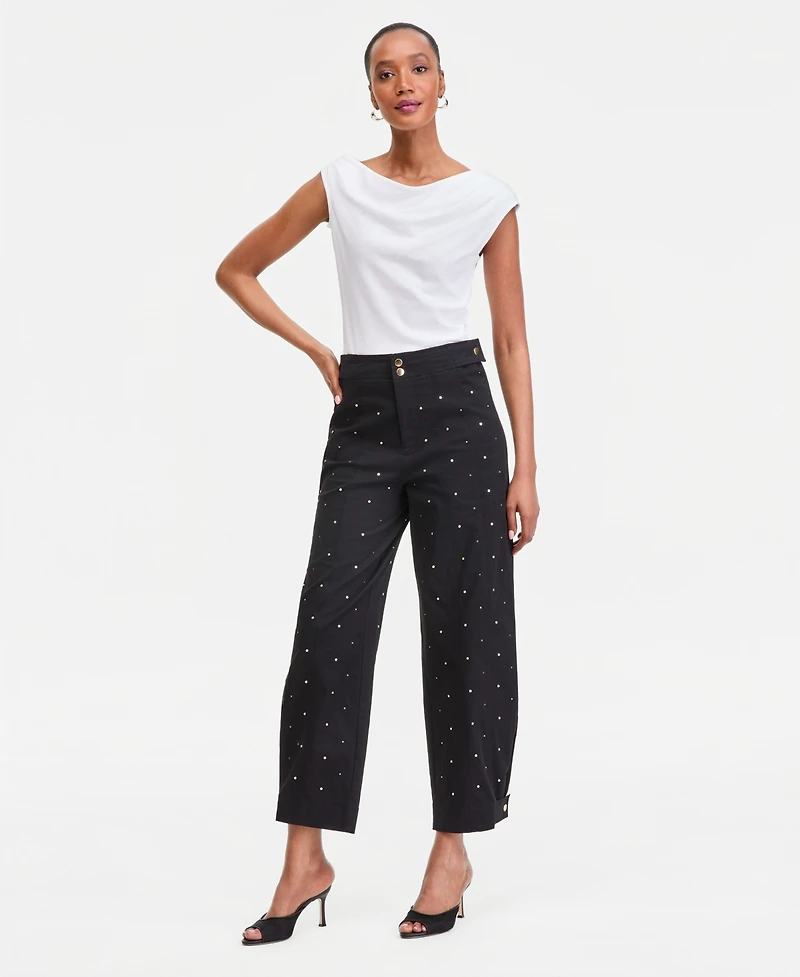 I.n.c. International Concepts Women's Studded Tapered Pants, Macy's Exclusive