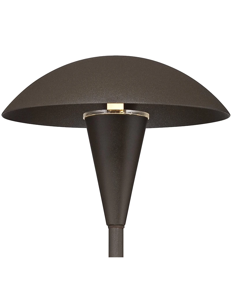 John Timberland Mushroom 18" High Mid Century Modern 8-Piece Outdoor Landscape Lighting Set Porch Led Bulb