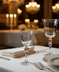 Classic Touch Diamond Motif Liquor Glasses, Set of 6