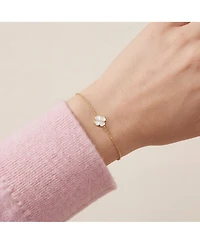 The Lovery Mother of Pearl Lucky Clover Bracelet 14K Gold