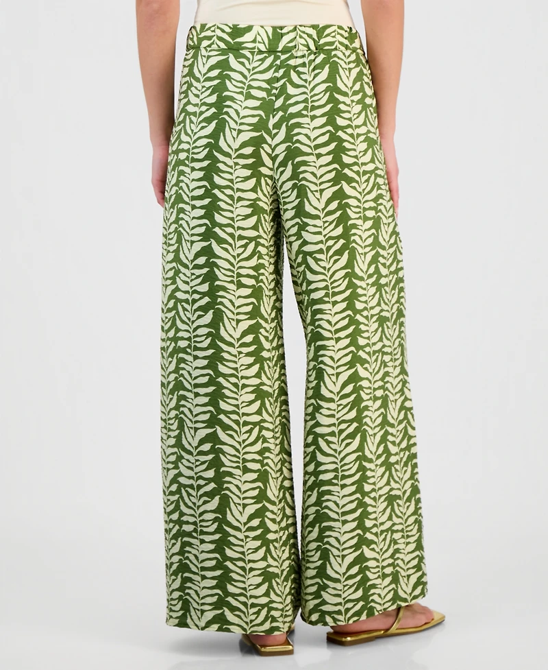 I.n.c. International Concepts Petite Printed High-Rise Wide-Leg Pants, Macy's Exclusive