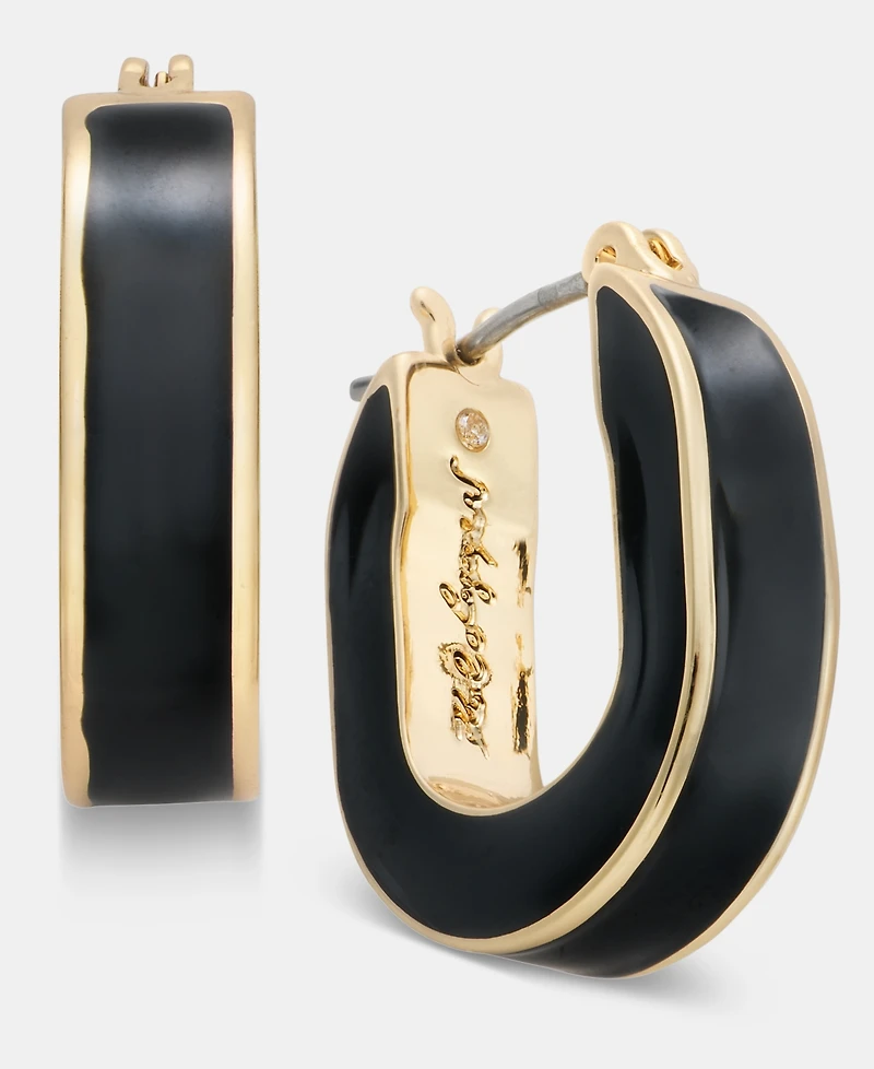 Karl Lagerfeld Paris Color Oval Hoop Earrings