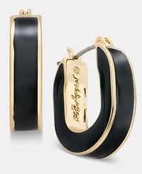 Karl Lagerfeld Paris Color Oval Hoop Earrings