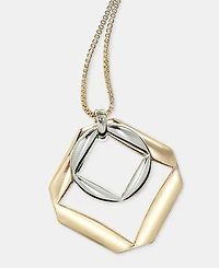 Karl Lagerfeld Paris Puffy Geometric 36" Adjustable Pendant Necklace