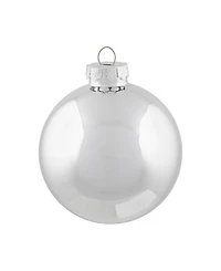 Northlight 6-Piece Shiny and Matte Silver Glass Ball Christmas Ornament Set 3.25" 80mm