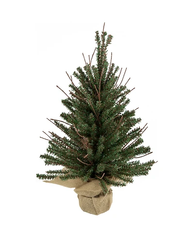 Northlight 18" Warsaw Twig Artificial Christmas Tree in Burlap Base - Unlit