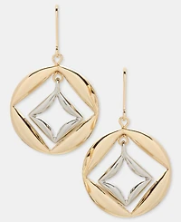 Karl Lagerfeld Paris Puffy Geometric Orbital Drop Earrings
