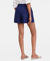 I.n.c. International Concepts Women's Linen-Blend Pull-On Shorts, Macy's Exclusive