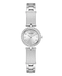 Guess Women's Silver-Tone Stainless Steel Watch, 24mm