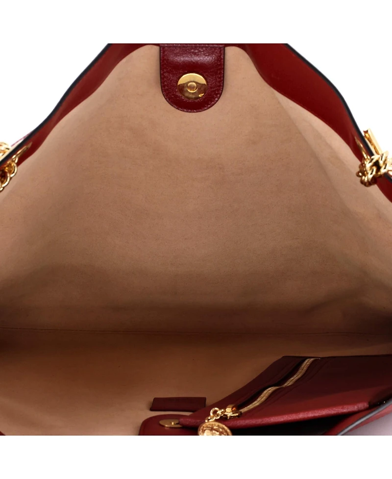 Pre-Owned Gucci Large Rajah Chain Tote Leather