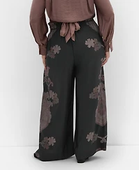 City Chic Women's Plus Size Eternal Side Print Wide Pant
