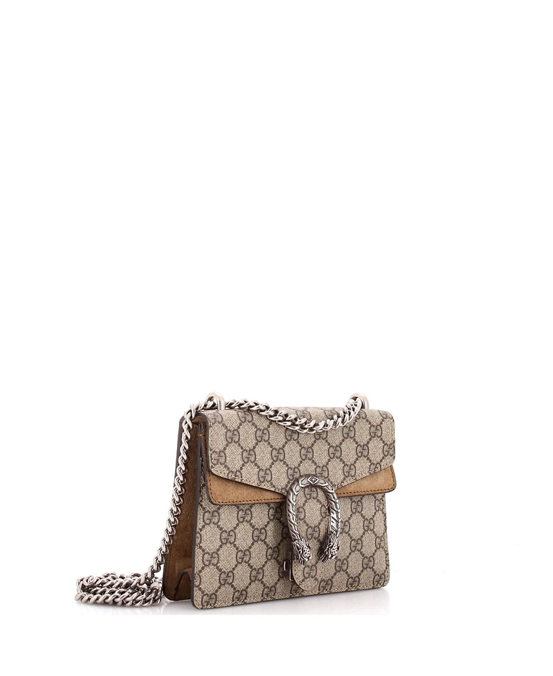 Pre-Owned Gucci Mini Dionysus Bag Gg Coated Canvas