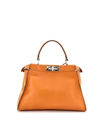 Pre-Owned Fendi Regular Peekaboo Bag Leather with Plexiglass Detail