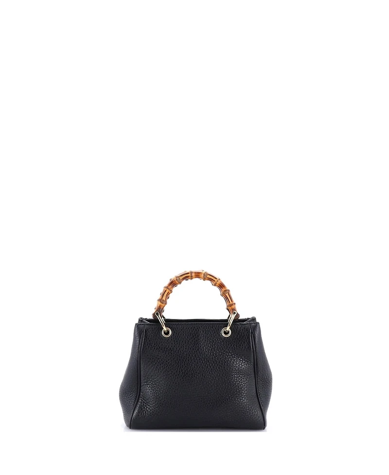 Pre-Owned Gucci Mini Bamboo Shopper Tote Leather