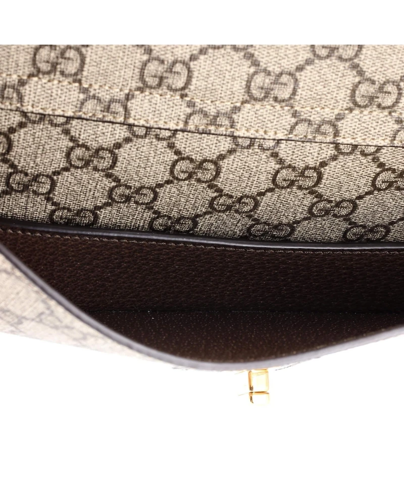 Pre-Owned Gucci Blondie Flap Pocket Belt Bag Gg Coated Canvas