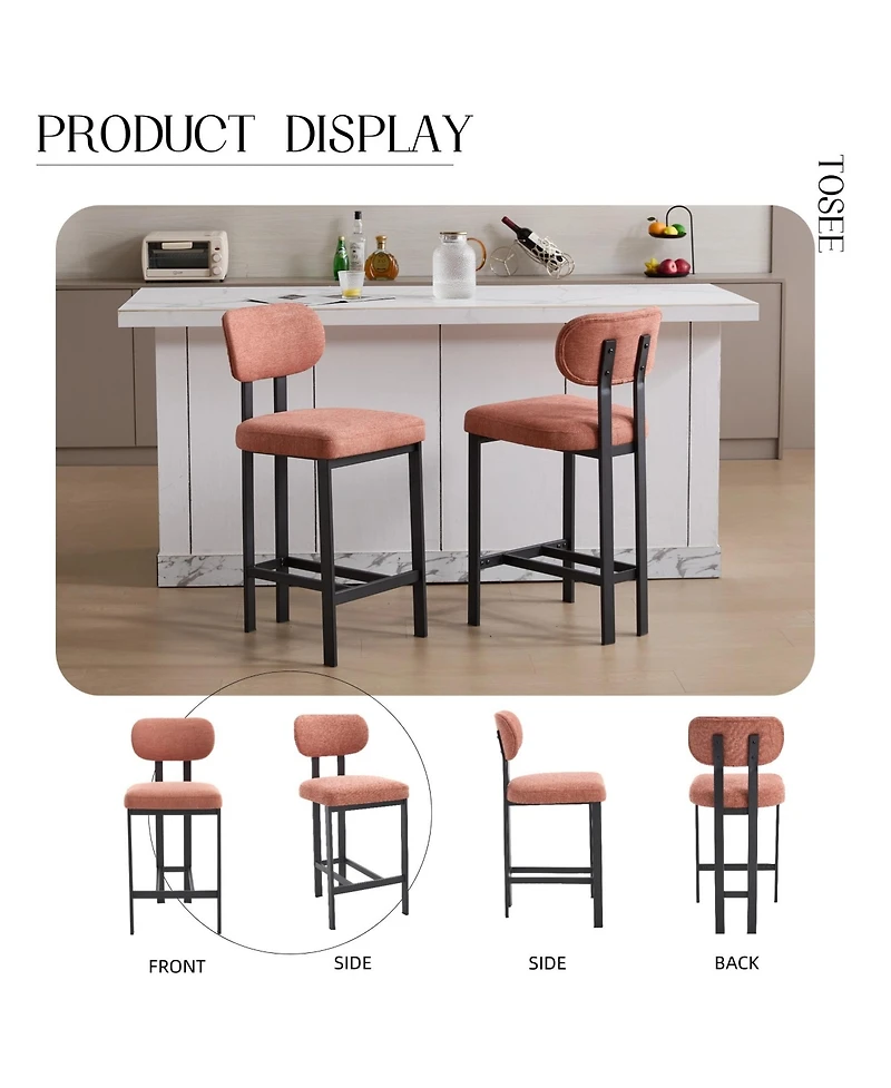 Rainsken Modern Bar Stools Set of 2
