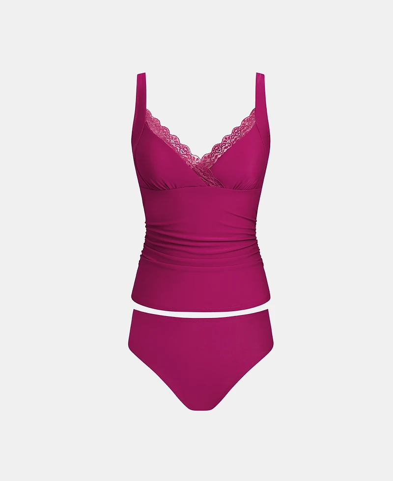 Cupshe Women's V-Neck Adjustable Strap Tankini Set