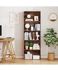 Slickblue 5-Tier Bookshelf Open Bookcase Freestanding Display Shelf Storage Organizer