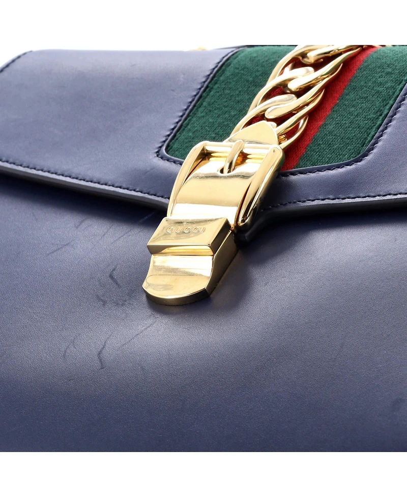 Pre-Owned Gucci Medium Sylvie Top Handle Bag Leather