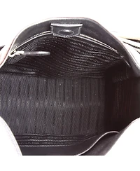 Pre-Owned Prada Medium Logo Strap Hobo Leather