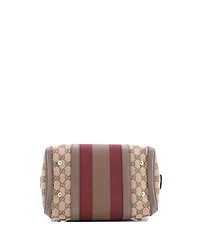 Pre-Owned Gucci Small Vintage Web Boston Bag Gg Canvas