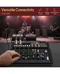 Pyle 8-Ch Digital Audio Mixer with Bluetooth and Dsp Effects (PMX408ST)