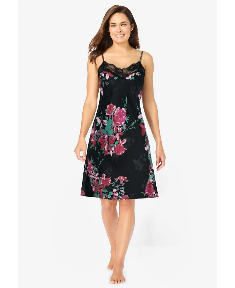 Amoureuse Plus The Luxe Satin Short Peignoir Set