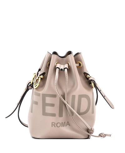 Pre-Owned Fendi Mini Logo Mon Tresor Bucket Bag Leather