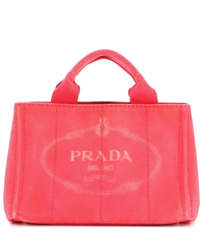 Pre-Owned Prada Mini Canapa Tote Canvas