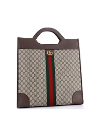 Pre-Owned Gucci Large Ophidia Cut Out Handle Tote Gg Coated Canvas