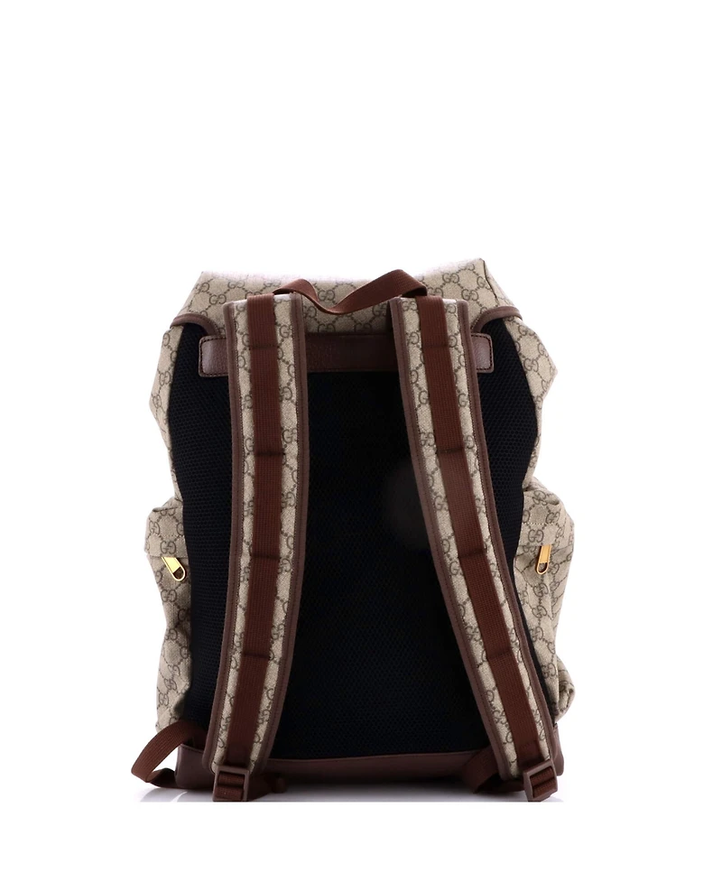 Pre-Owned Gucci Skateboard Backpack Gg Coated Canvas