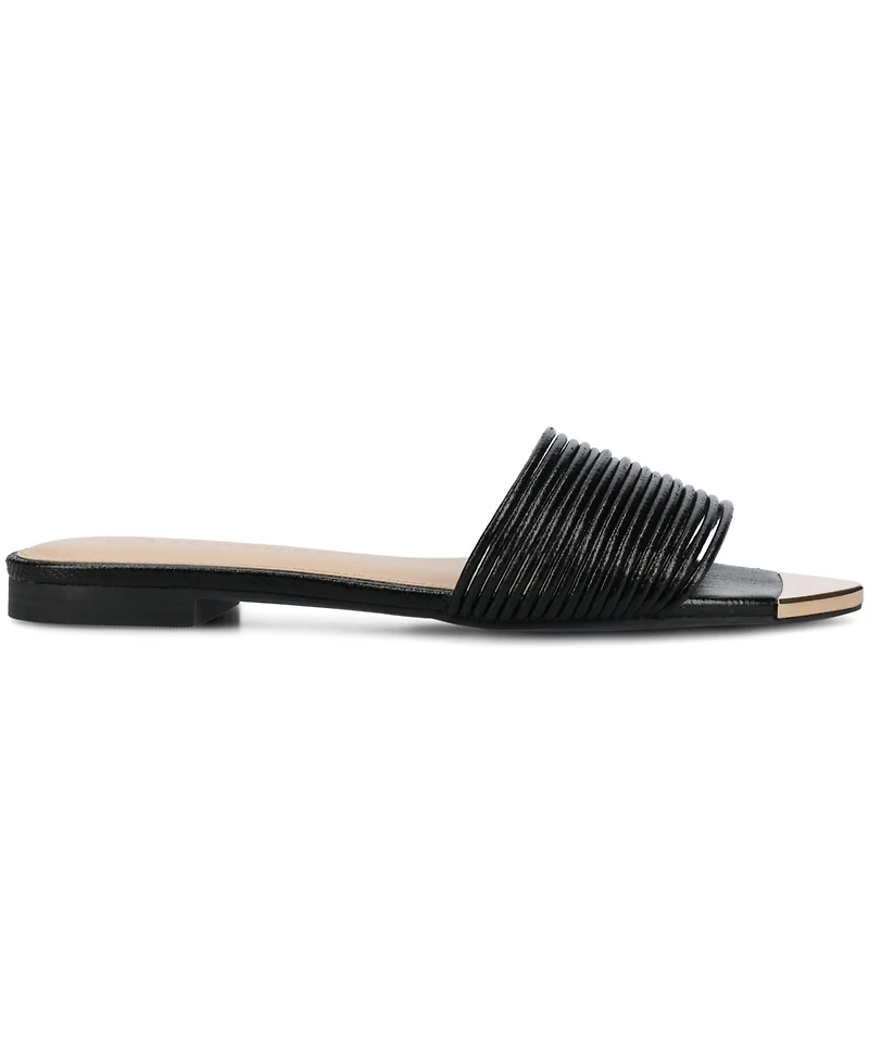 Journee Collection Women's Feather Slip-On Sandals