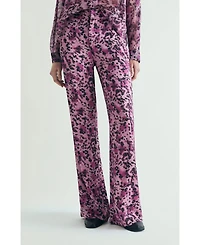 Scalpers Women's Animal Print Fluid Pants